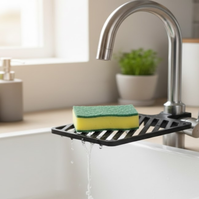 Damlama Tepsili Musluk Sünger Tutucu Tezgâh Üstü Düzenleyici