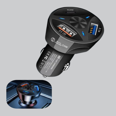 Polygold Quick Charger 55W Araç Şarj Cihazı PD USB C Destekli