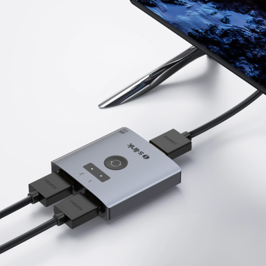 S-LINK SL-LU602 2xHDMI 4K 60Hz Monitör Çoklayıcı (1PC-2Monitör veya 2PC- 1Monitör) Çift Yönlü Switch(1923)