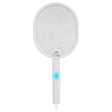 ASONIC AS-A26 Beyaz 3000V Raket Tipi UV Mor Işıklı 1200mAh Bataryalı Şarj Edilebilir Katlanabilir Sinek Öldürücü(1923)