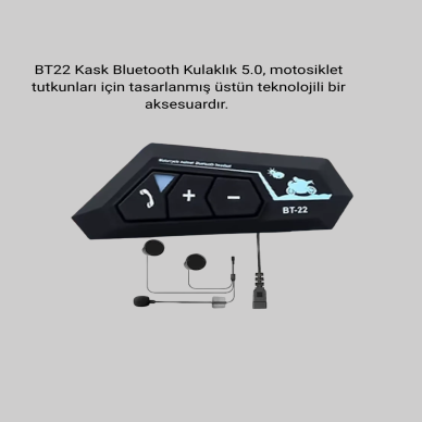 Motosiklet Kask Kulaklığı Bluetooth 5.0 Gürültü Önleme ve Hızlı Bağlantı