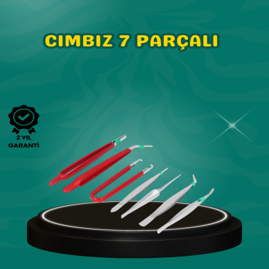 Antistatik 7’li Hassas Cımbız Takımı Manyetik Olmayan Uçlu