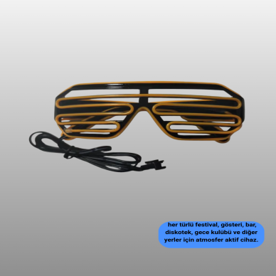 Işıklı Tasarımlı LED Gözlük Eğlence Aksesuarı