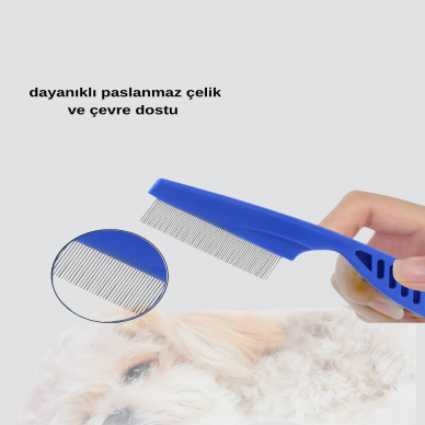 4’lü Evcil Hayvan Tüy Temizleme Seti – Paslanmaz ÇelikPlastik Pratik ve Hijyenik Bakım