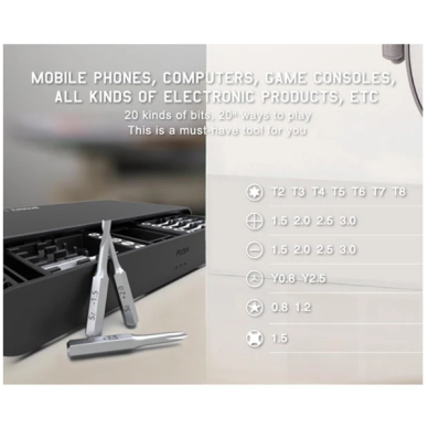 Jakemy JM-8170 21 Parça Çok Fonksiyonlu Hassas Tornavida Seti-(5775)