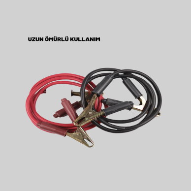 Akü Takviye Kablosu 1200A İzoleli Büyük Maşalı 2m Dayanıklı