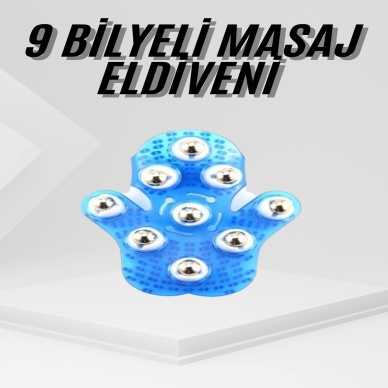 9 Bilyeli Masaj Eldiveni Tüm Vücut Masajına Uygun Kafa Masaj Aleti