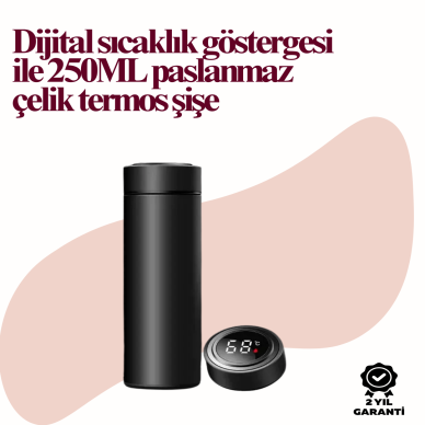 Uzun Süre Isı Koruma Sağlayan Dijital Göstergeli Termos