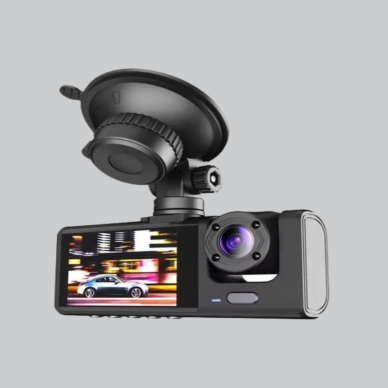 Üç Kameralı Araç İçi Kayıt Sistemi Full HD Gece Görüşlü ve G-Sensör Destekli