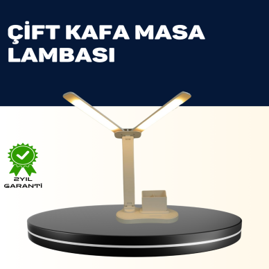 Ayarlanabilir Kısılabilir LED Masa Lambası | Entegre Kalemlik ve Telefon Tutucu Özellikli