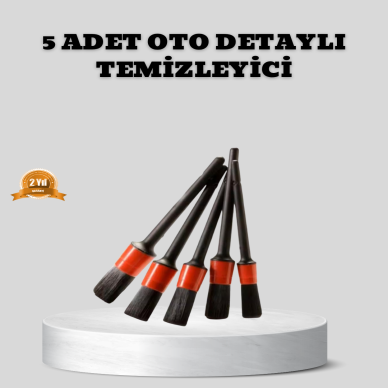 Araç Detay Temizlik Fırçası 5’li Set Çizmeyen Kıl Çok Yönlü Kullanım