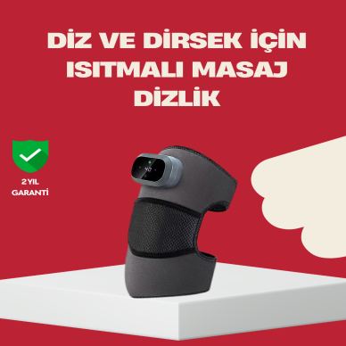 3 Seviyeli Titreşimli Isıtmalı Diz Bakım Masaj Cihazı