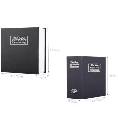 Büyük Boy Anahtarlı Kitap Görünümlü Gizli Kasa Çelik Kasa Altın Kasası