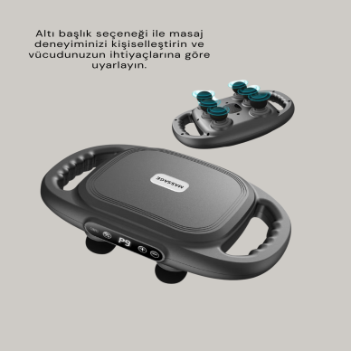 Şarjlı 6 Başlıklı Masaj Tabancası 2000 mAh Sessiz Güçlü Motor