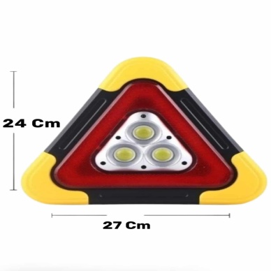 Işıklı Üçgen Reflektör Led Projektör Acil Durum Feneri Flaşör 500 Lümen