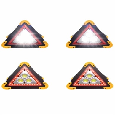 Işıklı İkaz Lambası Reflektör Şarjlı Işıklı Üçgen LED Acil Durum Feneri