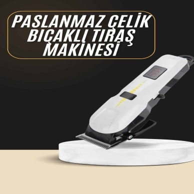 2025 Model Şarjlı Dijital Saç Sakal Tıraş Makinesi Islak Kuru Kullanıma Uygun