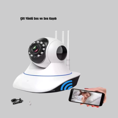 Akıllı IP Güvenlik Kamerası – 1080P HD Gece Görüşlü Hareket Algılamalı