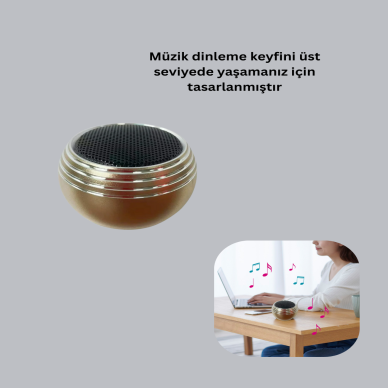 Taşınabilir Bluetooth Hoparlör Yüksek Ses Kaliteli Mini Tasarım