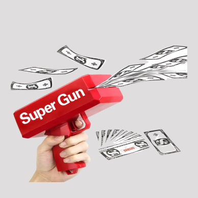 Elektrikli Money Gun Oyuncak Parti Tabancası