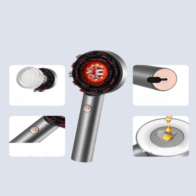 LED Teknolojili Elektrikli Saç Masaj Fırçası Mikro Akımlı