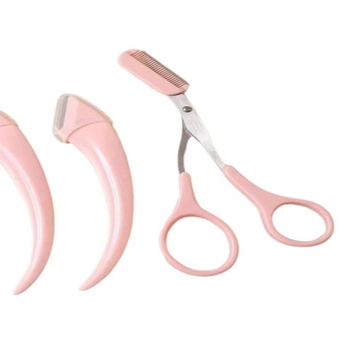 Taraklı Kaş Bıyık Makası Ve Kaş Ustura Seti Kaş Bıyık Tüy Alma Epilasyon Aleti 2li Set