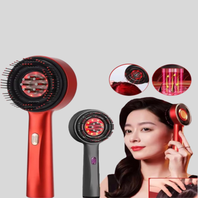 Mikro Akım Teknolojili Elektrikli Saç Masaj Fırçası Yağ Uygulamalı