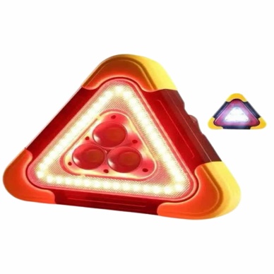 Işıklı İkaz Lambası Reflektör Şarjlı Işıklı Üçgen LED Acil Durum Feneri
