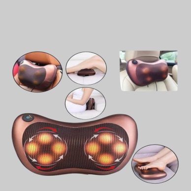 Ergonomik Derin Yoğurmalı Boyun Bel Sırt Masaj Cihazı Priz Çakmak Girişli