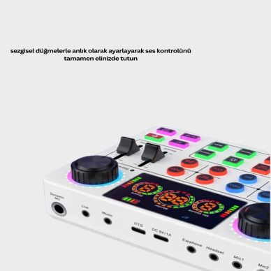 Podcast Karaoke ve Sosyal Medya Yayınları İçin Ses Kartı