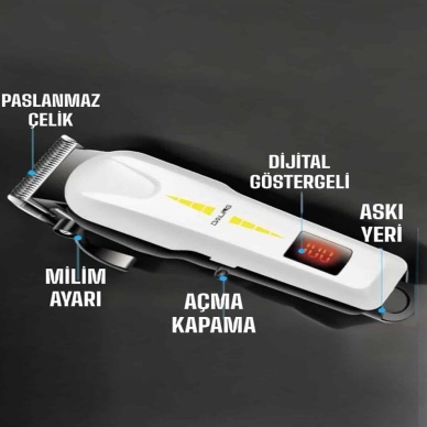 Tıraş Makinesi Uzun Ömürlü Batarya Keskin Bıçaklar ve Profesyonel