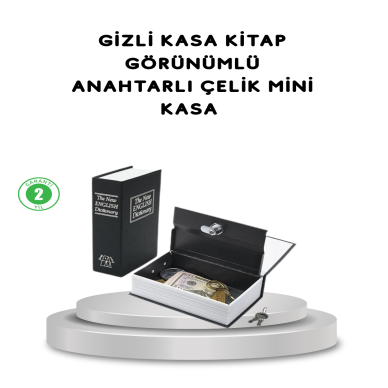 Gizli Kitap Kasa – Metal Gövdeli Anahtarlı