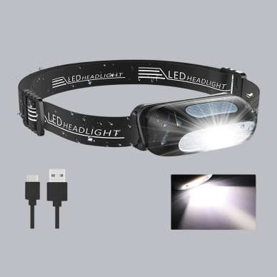 Gece Balıkçılığı İçin Ultra Parlak Şarjlı Kafa Lambası | 4 Işık Modu + USB Şarj