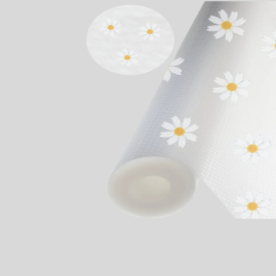 10 Metre Papatya Desenli Yapışmaz Kaydırmaz Çekmece Örtüsü