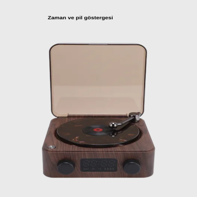 Bluetooth Hoparlörlü Gece Lambası Dijital Saat ve Ambiyans Işığı Çok Amaçlı