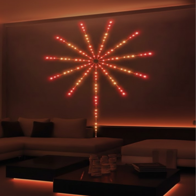 Uygulama Destekli RGB LED Havai Fişek Duvar Aydınlatması