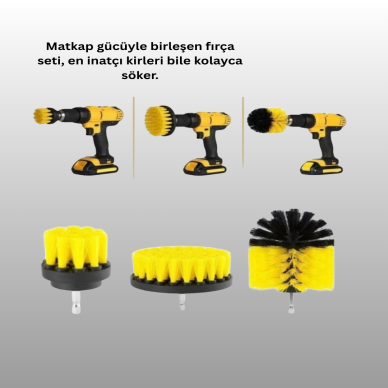 Profesyonel Matkap Ucu Temizlik Fırçası 3’lü Set