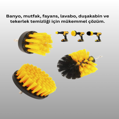 Profesyonel Matkap Ucu Temizlik Fırçası 3’lü Set