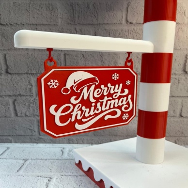 Noel Temalı Tabelalı Lamba Dekoratif Aydınlatma Yılbaşı Süsü