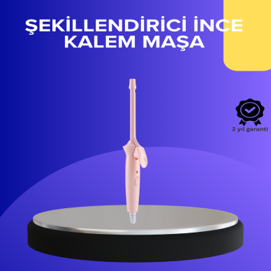 Profesyonel Saç Maşası 9mm Seramik Kaplama İnce Bukle Maşası