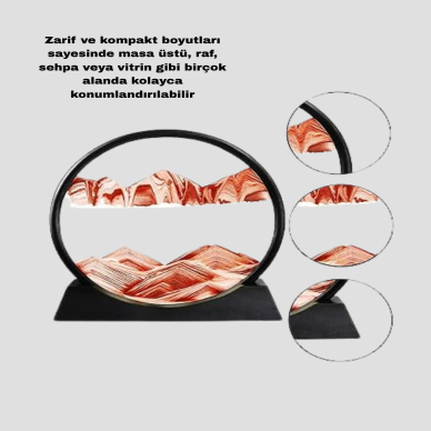 Zarif Cam Kum Saati – Ofis Ev ve Raf Dekoru için Estetik Tasarım