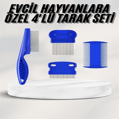 Tüy Fırçası Bit Tarağı Seti Evcil Hayvan Tüy Toplayıcı Bit Pire Önleyici Tarak