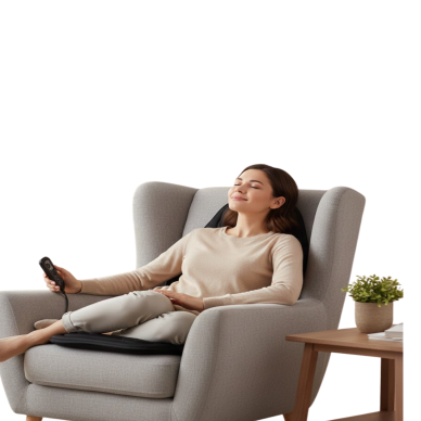 Araç ve Ev Uyumlu Masaj Koltuk Minderi Uzaktan Kumandalı