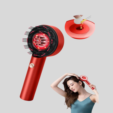 Kırmızı Işık Terapi Özellikli Saç Derisi Masaj Tarak Anti Dökülme