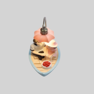 Romantik Çift Figürlü Gece Lambası Sandal Model Sevgiliye Özel Hediye