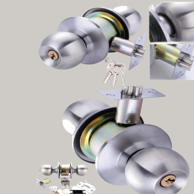 Paslanmaz Çelik Dayanıklı Topuzlu Kapı Kilidi