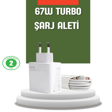 67 Watt Turbo Şarj Cihazı Xiaomi Redmi Note 10 11 12 Uyumlu