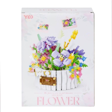 P1295 Panlos Çiçek Buketi 1466 Parça Blok Seti -Vagon life