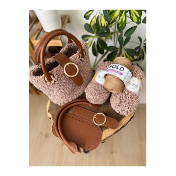 Taba Kuzu Ipi Çanta Örgü Kiti (TABAN 10X20) - Çanta Kiti, Çanta Tabanı, Çanta Kulbu, Çanta Ipi