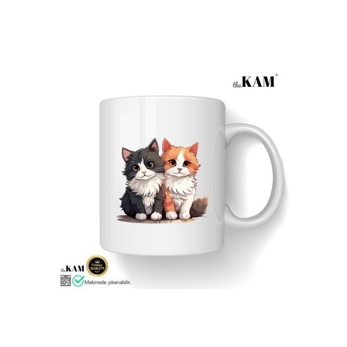 Sevgili Kediler Kupa Bardak A Kalite (KEDİ BASKILI KUPA BARDAK)